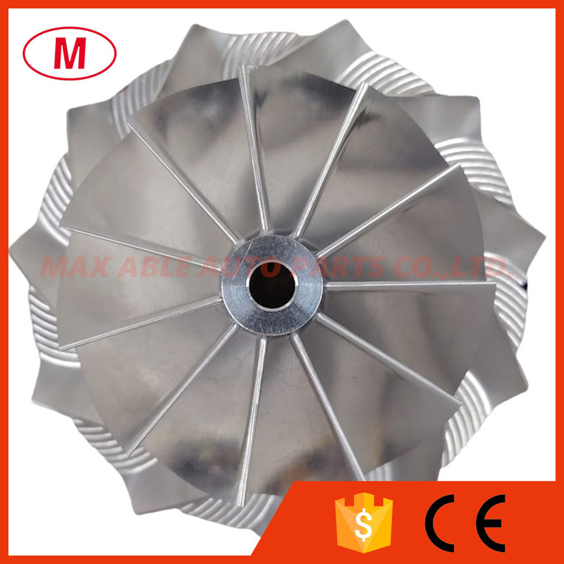 GTX3076 REVERSE 58.00/76.13mm 11+0 blades  high performance turbo milling/aluminum 2618/billet compressor wheel bore:5.999mm