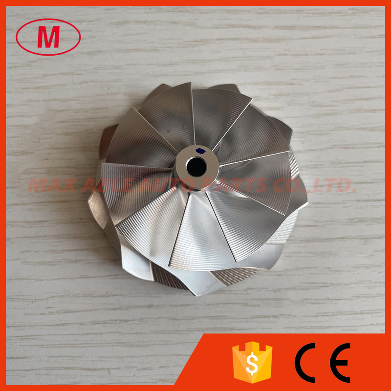 K04 48.35/60.00mm 9+0 Blades Point Milling Super Back:1.80mm Turbo Aluminum 2618/Milling/billet Compressor Wheel
