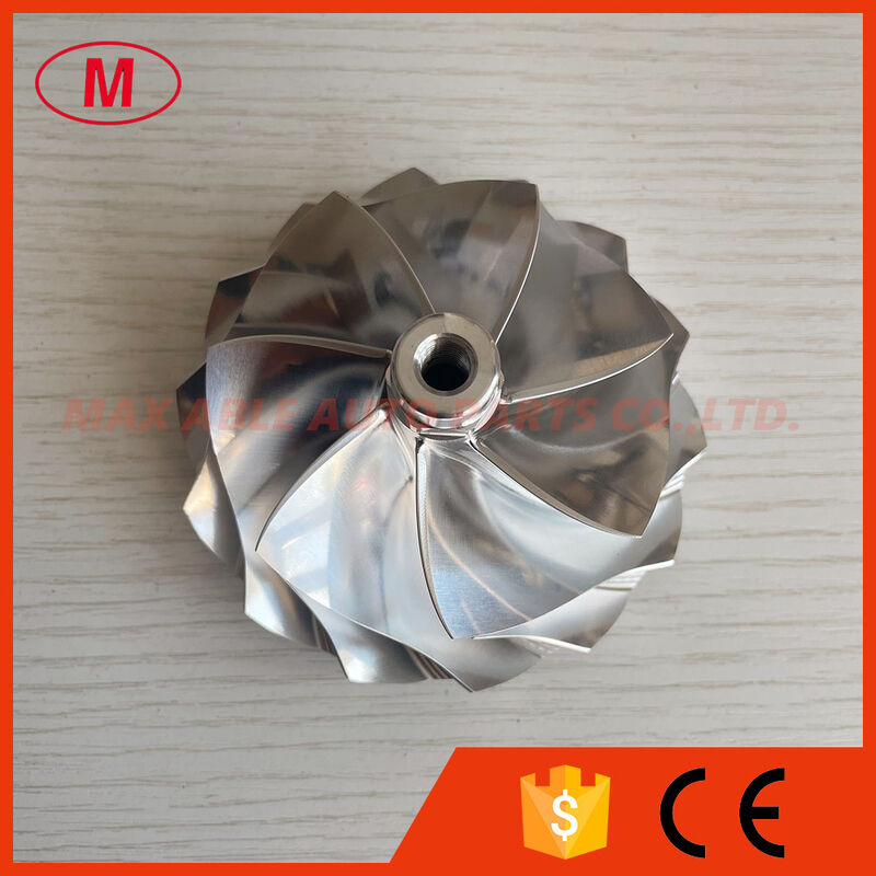 G42-1200 374402/28072 73.36/91.02mm 7+7 blades LEP style Turbocharger milling/aluminum 2618/billet compressor wheel for G42-1200/G42-1200COMPACT/879779-0001/879779-0002/879779-0003/879779-0004