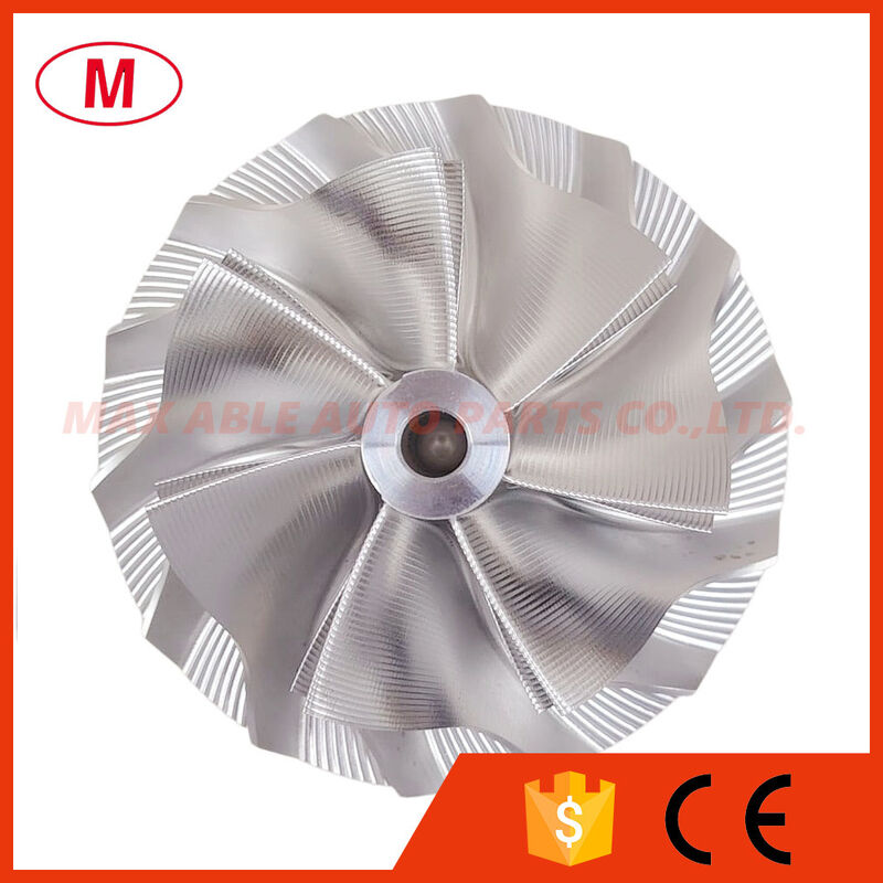 PTE7675 76.44/102.40mm 7+7 blades point milling turbocharger billet compressor wheel for PTE7675 GEN 2 Overall height:55.90mm