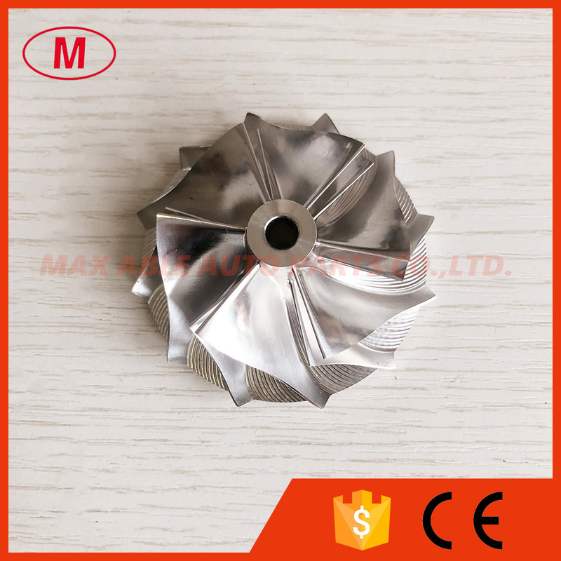 T25 445436-0007 47.19/60.13mm 6+6 blades turbo milling/aluminum 2618/billet compressor wheel