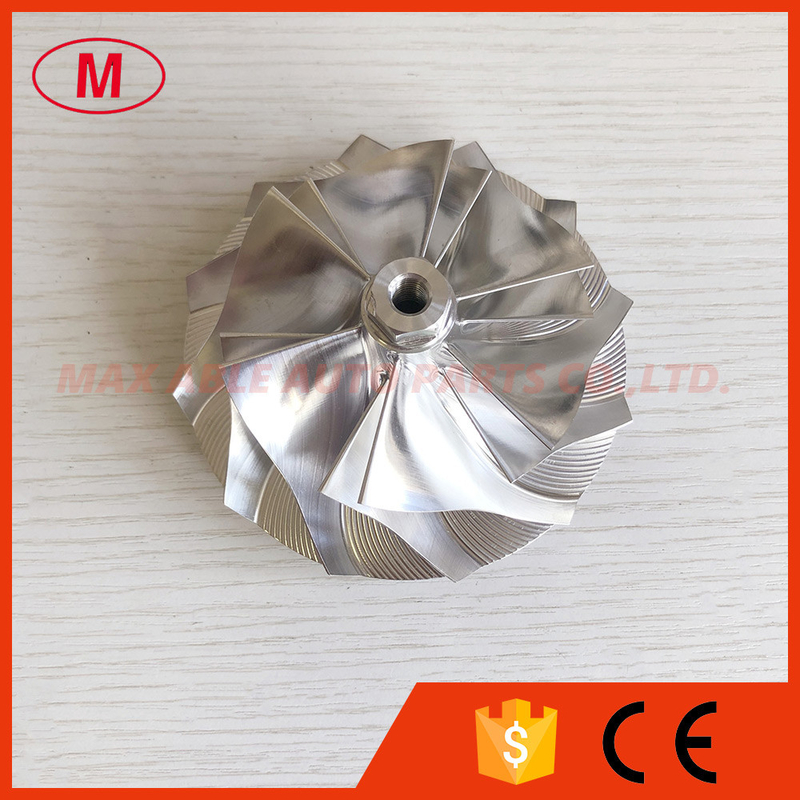 PTE4202R 95.00/117.57mm 6+6 blades Turbo aluminum 2618/milling/billet compressor wheel for racing